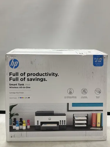 HP Smart Tank 7305 - 3-in-1 Multifunktionsdrucker mit WLAN, Duplex und ADF, 3 Jahre Tinte und Garantie inklusive, kostengünstiges Drucken in hoher Qualität