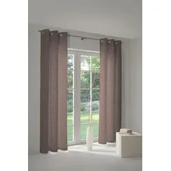 Adam Vorhang Urban Cactus (1 St), Ösen, blickdicht, Jacquard, aus 100% Bio-Baumwolle braun 145 cm x 175 cm