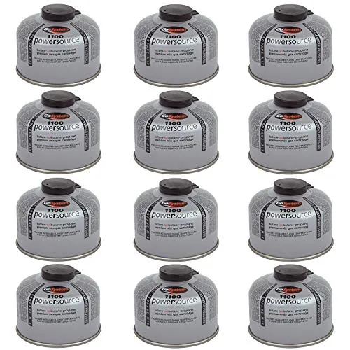 Go System 12 x Schraubkartusche Ventil Gas Kartusche Kocher Iso Butan/Propan 100 g