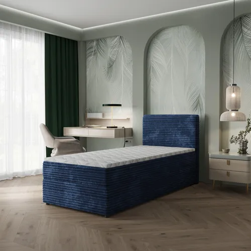Masseno Boxbett PISA 90x200 cm mit Bonell Matratze und Topper - Elegantes Kontinentalbett PISA mit großem Bettkasten und ergonomischer Bonell-Matratze. Der praktische Topper sorgt für zusätzlichen Komfort und eine optimale Schlafqualität.