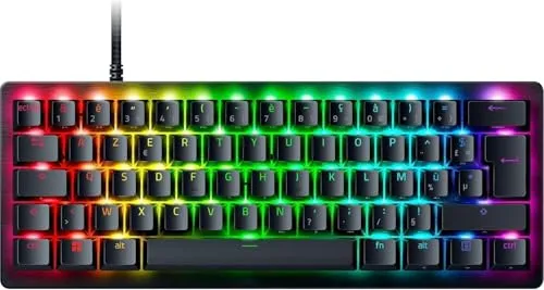 Razer Huntsman V3 Pro Mini – 60% optische Gamer-Tastatur mit analogen Switches - Tastaturen mit Razer 2. Generation analogen Switches für maximale Präzision und Reaktionsfähigkeit. Kompakt und tragbar, ideal für FPS-Spiele und Offline-Turniere.