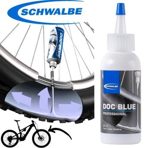 Schwalbe Fahrrad Reifen Dichtmilch tubless ready Bike tube sealant Doc Blue 60ml