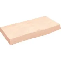 vidaXL Wandregal 60x30 cm aus massivem Eichenholz - Robustes Wandregal aus unbehandeltem Eichenholz mit einzigartiger Naturkante, ideal für vielseitigen Stauraum und individuelle Gestaltungsmöglichkeiten.