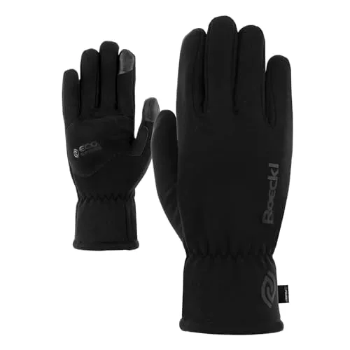 Roeckl Kauru Handschuh in Black - Größe 7 - Kleidung: Windabweisende und schnelltrocknende Handschuhe aus Polartec mit guter Wärmeisolierung und Touchscreen-Kompatibilität für optimalen Komfort.