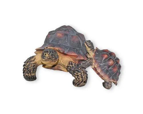 colourliving Tierfigur Schildkröten Figuren 2er Set - Handbemalte Deko für den Garten - Realistische Deko-Schildkröten aus wetterfestem Polyresin, ideal für die Gartengestaltung. Verschenken Sie Freude und Stil mit diesen handbemalten Figuren, die jeden Garten verschönern.