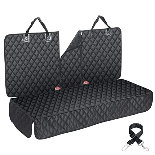ANOSOSPECIAL Wasserdicht Kindersitzunterlage-Hundedecke Auto Rückbank ISOFIX(Schwarz XL),Autoschondecke Hund Rücksitz,Kratzfest Hund Rücksitz-Universelle Fit SUVs