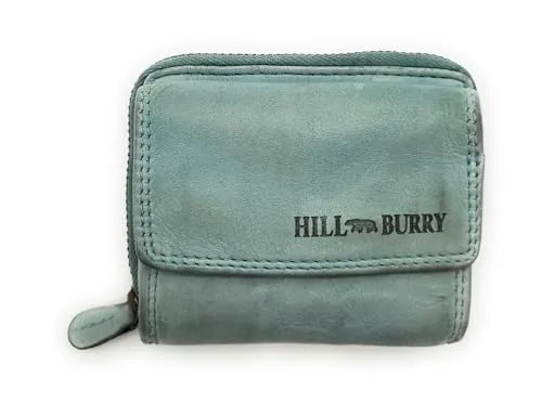 Hill Burry Mini Damen Geldbörse aus echtem Leder mit RFID-Schutz