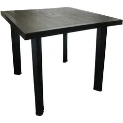 Mojawo Gartentisch Anthrazit 80x75x72 cm - Wetterfester Gartentisch aus robustem Kunststoff, ideal für Balkon, Terrasse oder Garten – Pflegeleicht und perfekt für gesellige Stunden im Freien.
