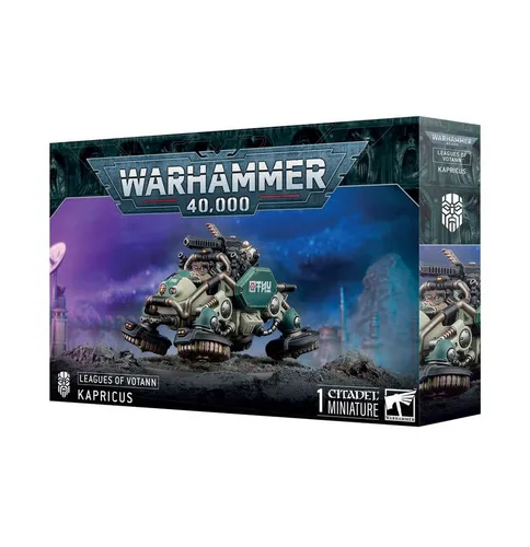 Leagues of Votann Kapricus - Schnelles Unterstützungsfahrzeug - Tabletop Spiele - Plastikminiatur für Warhammer 40.000, alternativ als Kapricus-Träger baubar, ideal für schnelle Unterstützung und Feuerkraft in Ihrer Leagues of Votann Armee.