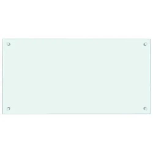 vidaXL Küchenrückwand Spritzschutz aus Hartglas 80x40cm in weiß von vidaXL