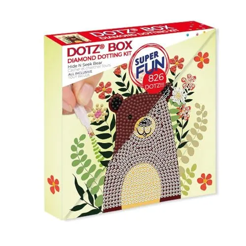 Produktbild DIAMOND DOTZ BOX 2592828 Original 5D Diamond Painting Box Set, Kleiner Bär, DIY Diamant-Malerei-Kit mit Motivbox und Glitzersteinen für Kinder ab 6 Jahren, Beginner