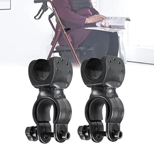 CHOYTONG Universal-Gehstockhalter für Rollstuhl und Rollator - Halterungen für Gehstöcke & Krücken: Halten Sie Ihren Gehstock immer griffbereit mit dieser robusten, 360° drehbaren Halterung, ideal für Rollatoren und Rollstühle.