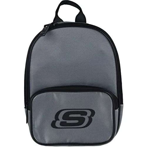 Skechers Unisex Backpack, Grey - Damen-Rucksackhandtaschen aus strapazierfähigem Polyester, ideal für Alltag und Freizeit mit modernem Design.
