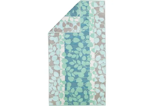 Cawö Handtücher Noblesse Harmony Floral 1086 - Flauschige Eleganz - Handtücher aus 100% Baumwolle mit floraler Optik und samtigen Veloursstreifen für ein luxuriöses Hautgefühl.