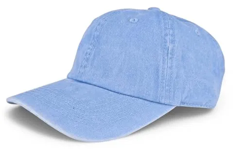 styleBREAKER Unisex Baseball Cap Vintage Look verstellbar 6-Panel Cappy in Washed Optik mit gebogenem Schirm Baumwolle Retro Cap Damen und Herren, Farbe:Hellblau