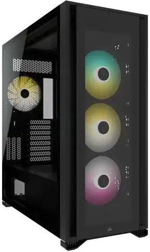 Corsair iCUE 7000X RGB - Full-Tower-ATX-PC-Gehäuse mit drei gehärteten Glas-Scheiben, vier 140-mm-RGB-Lüftern und einfacher Kabelführung für optimale Kühlung und stylisches Design