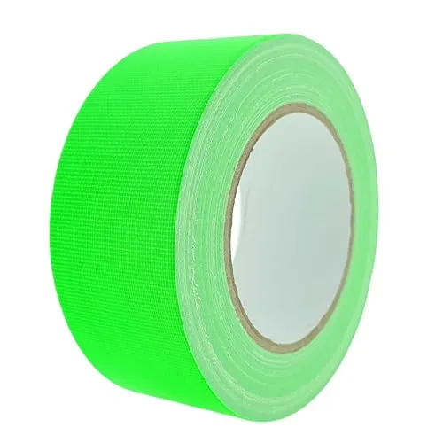 varivendo Gewebeband Neon Grün 19mm x 25m - UV-aktives Klebeband für Schwarzlichtpartys, Events, Bühnen und Dekorationen
