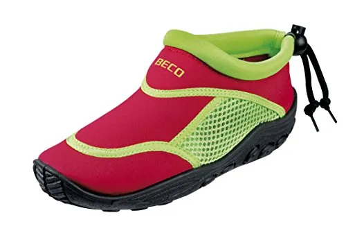 BECO Badeschuhe / Surfschuhe für Kinder rot/grün 22