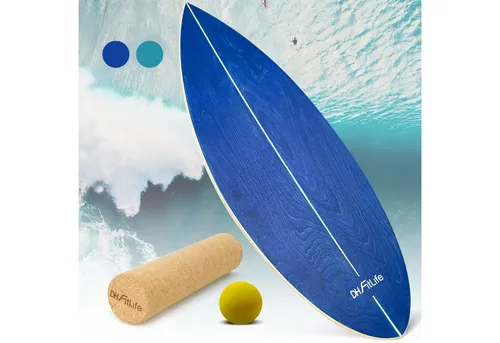 DH FitLife Balanceboard Surfing Board aus Echtholz – Wackelbrett für alle Altersgruppen - Vielseitiges Wackelbrett für Kinder und Erwachsene, gefertigt aus echtem Birkenholz. Ideal für dynamisches Training und zur Verbesserung von Gleichgewicht und Koordination – ein echtes Naturerlebnis für jedes Fitnesslevel!