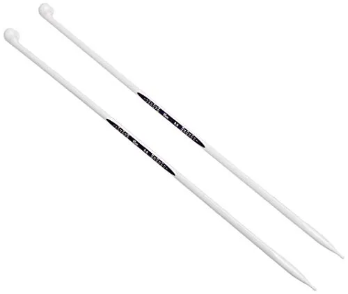 Prym 190411 Jackenstricknadeln Ergonomics 40 cm 8,00 mm, Alabasterweiß