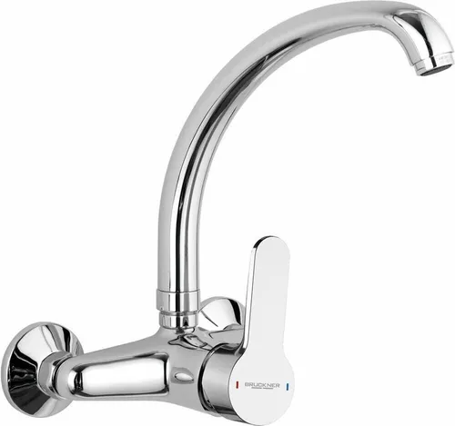 SIEGER Wandarmatur mit höherem Einlauf, Chrom