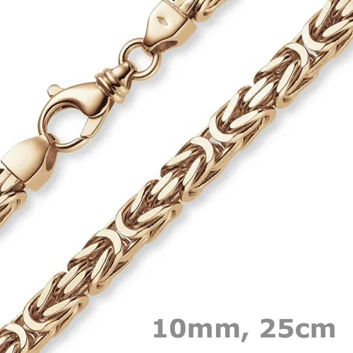 Massive 10mm Königskette aus 750 Rotgold für Herren