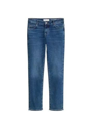 Marc O'Polo Damen Jeanshose mit Stretch-Anteil, Straight Fit in Blau - Jeans für Damen mit sportlicher Eleganz, ideal für jeden Anlass. Der Stretch-Anteil bietet optimale Bewegungsfreiheit und Tragekomfort.