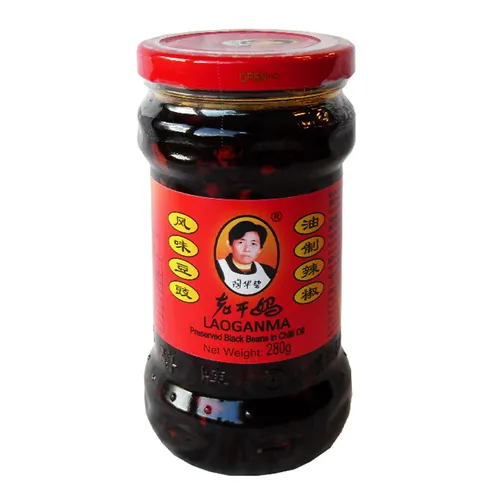 LGM Fermentierte schwarze Sojabohnen in Chiliöl 280g Lao Gan Ma Preserved Beans