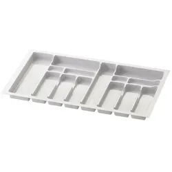 sossai® Besteckeinsatz 14 Fächer für Schubladen 83x49cm in Weiß - Sonstige Küchenhelfer, praktischer Besteckeinsatz mit 14 Fächern für optimale Ordnung in Ihrer Küchenschublade.