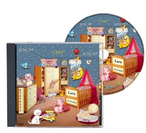 Produktbild Personalisierte SCHLAFLIED CD gesungen mit dem Namen IHRES Kindes/Wunschname (Zur Taufe, Taufgeschenk, Geburtsgeschenk) / Jeder NAME ist möglich ! Spezialanfertigung für Kunde