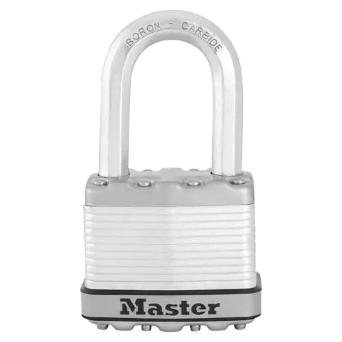 MASTER LOCK M5EURDLF Excell Vorhängeschloss 51mm - Vorhängeschloss für Innen- und Außenbereiche, mit laminiertem Stahl und wetterbeständigem Edelstahl. Hochsicherheitsanwendung mit Tough-Cut-Bügel für maximalen Schutz.