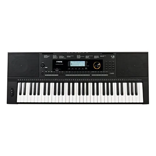 Fame G-400 Keyboard - Klaviere & Keyboards – E-Piano mit 128-facher Polyphonie, 653 Sounds und anschlagdynamischer Klaviatur, ideal für angehende Tastenmusiker.