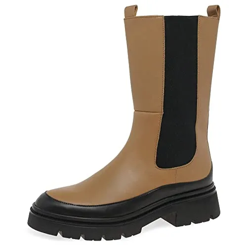 Gabor Leder-Chelsea-Boots in Hellbraun - 38,5 - Wanderschuhe mit Ledereinsätzen, Reißverschluss und Stretch-Einlassungen für optimalen Sitz – ideal für stilvolle Ausflüge und Komfort.