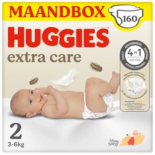 Huggies Extra Care Bebè Windeln Größe 2, 160 Stück