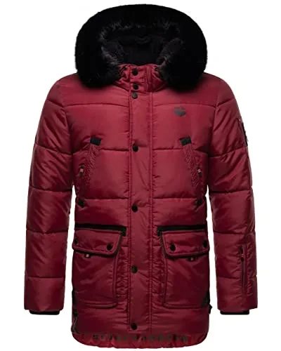 STONE HARBOUR Herren Winterjacke mit Kapuze und Kunstfell-Kragen - Funktionsjacke für Herbst & Winter, wasserabweisend, leicht und warm mit zahlreichen Taschen für optimalen Stauraum und Bewegungsfreiheit.