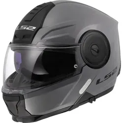 LS2 FF902 Scope II Solid Klapphelm - Grau - XS - Motorradhelm mit neuem Verschlusssystem für optimalen Komfort und Sicherheit. Ideal für Stadt- und Landfahrten, ausgestattet mit hypoallergenem Coolmax Innenfutter für hervorragendes Feuchtigkeitsmanagement.