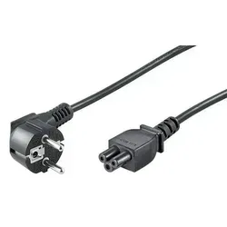 Netzkabel CEE 7/7 - C5 10m gewinkelt Schuko Schwarz - Sonstige Kabel & Adapter, flexibles 10m gewinkeltes Netzkabel für platzsparende Anschlüsse und optimale Nutzung in engen Räumen.