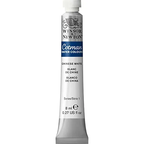 Winsor & Newton 8840089 Cotman Aquarellfarbe Studio Wasserfarben, lebendige hochwertige Farben mit sehr guten Verarbeitungseigenschaften 8ml Tube - Chinesischweiß