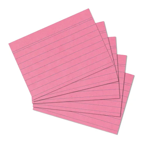 Herlitz Karteikarten DIN A6 liniert rosa 100 Karten von herlitz