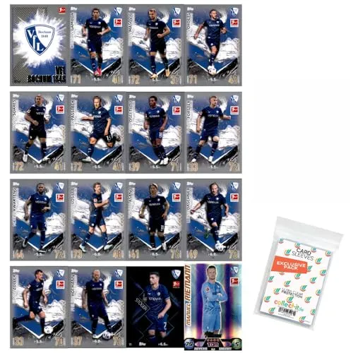 Bundle mit Topps Match Attax Bundesliga - 2023/24 - Mannschaftspaket - VFL Bochum 1848 + Exklusive Collect-it Hüllen