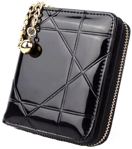 EDIBAZZAR Damenportemonnaie - Kleines Accessoire - Vielseitig und Stilvoll Organisiert und Praktisch - Ökologisches Leder - Schwarz