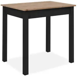Mid.you Esstisch Schwarz Eiche Artisan 67x76x110 cm - Moderner Esstisch in Schwarz und Eiche Artisan, ideal für Esszimmer. Robuste Bauweise aus Holzwerkstoff, perfekt für gesellige Abende.
