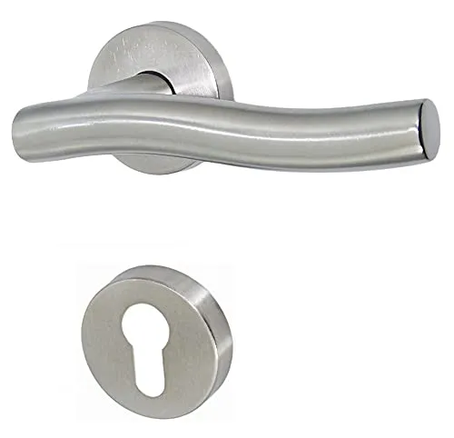 Edelstahl Türbeschlag Wellenform R PZ Türgriffe Türklinke Türdrücker