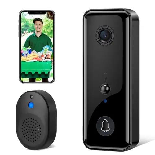 Lieberwell Drahtlose Türklingel mit Kamera - Video-Türklingel mit 1080P HD Kamera, PIR-Bewegungserkennung und zwei Wege Gegensprechanlage für Sicherheit und Komfort im Außenbereich.