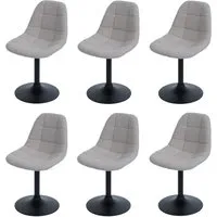 CHEFGASTRO Esszimmerstuhl 6er-Set – Modern und Drehbar - Stilvolles 6er-Set Esszimmerstühle mit 360° Drehfunktion. Hochwertiger, pflegeleichter Boucle-Stoff und ergonomische Form für optimalen Komfort in jedem Raum.