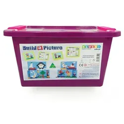 Little Architect Bauklötze Build a Picture – 900 Teile mit 12 Vorlagenkarten