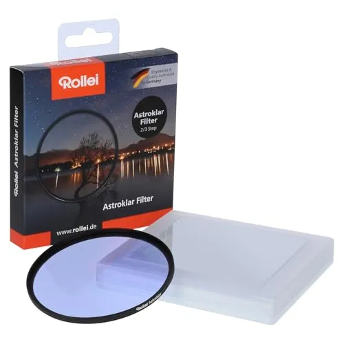 Rollei Astroklar Nachtlicht Light Pollution Filter – 49mm Rundfilter Stadtlicht-Filter geeignet für Nachtaufnahmen, Astro-Fotografie der Milchstraße