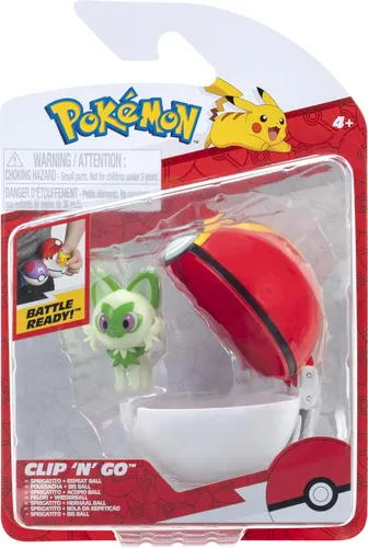 Jazwares Pokémon – Clip n Go Sprigatito Wiederholungsball