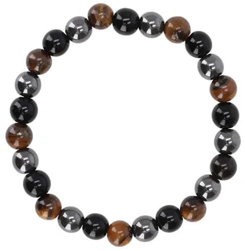 GURU SHOP Mala Armband, Handmala, Buddhistischer Schmuck, Perlenarmband 6 mm - Trio