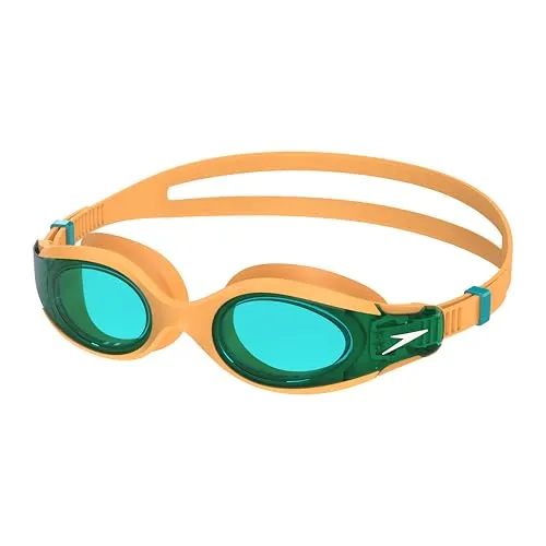 Speedo Unisex Kinder Hydrosity 2.0 Schwimmbrille | Anti-Beschlag | Wasserdicht Schwimmbrille, Aanadi Orange/Aquarium, Einheitsgröße